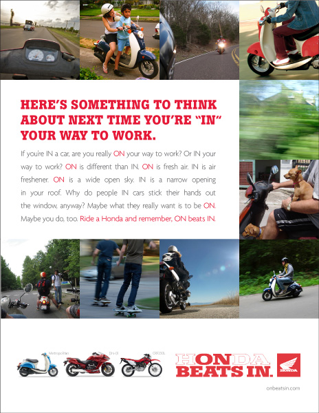 Honda "On Beats In" Print